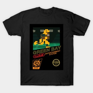 Green Bay Football Team - NES Football 8-bit Design T-Shirt